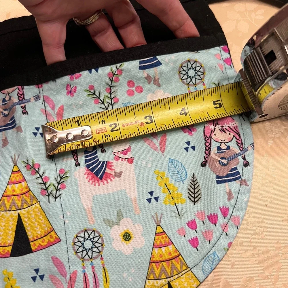 Handmade Boho Llama Teepee Print Waist Apron Pockets Server Crafting adjustable